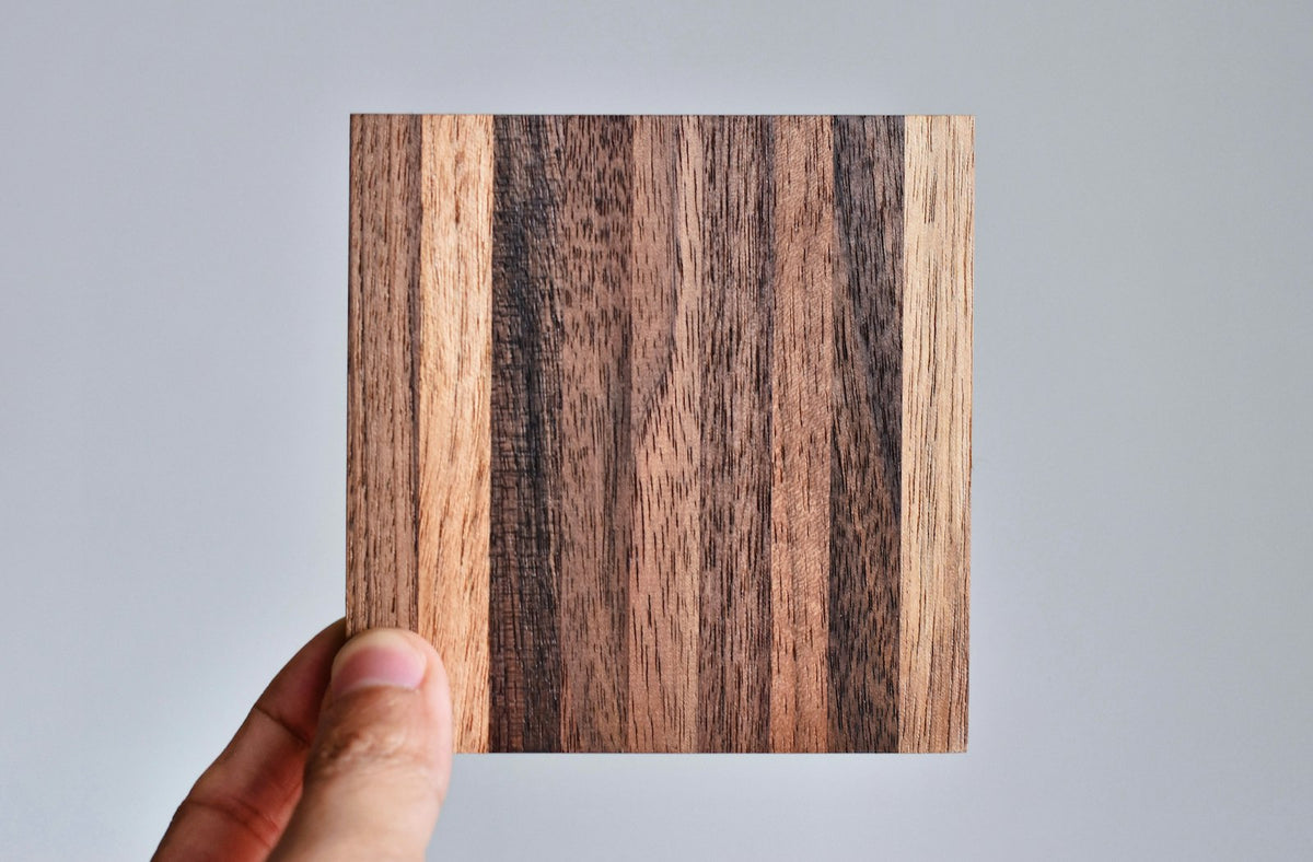 Square wood coaster