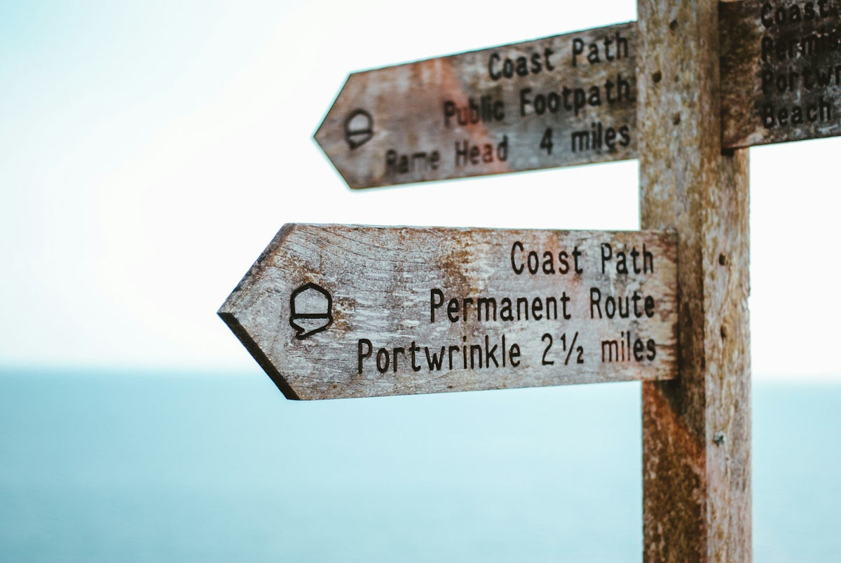 Wood sign on a white wall