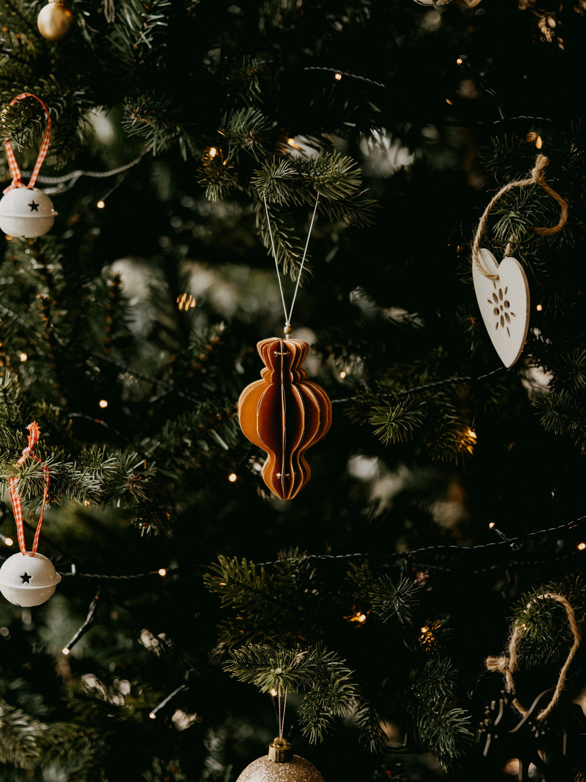 Hanging wood ornament