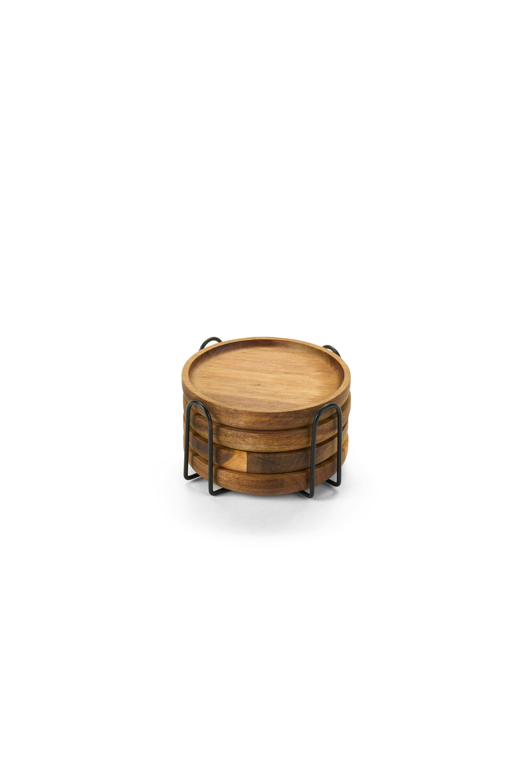 Stack of wood coasters